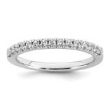 14k White Gold 1/4 carat Lab Grown Diamond VS+ F+ Complete Fifteen Stone Band