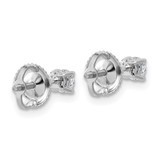14k White Gold 1/4 ctw Lab Grown Diamond VS+ F+ Round 4 Prong Standard Wt Screwback Stud Earrings