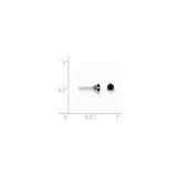 14k White Gold 1/4ct Black Diamond Stud Earrings