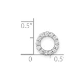 14k White Gold 1/4ct. Diamond Circle Chain Slide - PM-0D16F860-4542