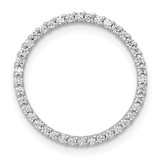 14k White Gold 1/4ct. Diamond Circle Chain Slide - PM-FBCD6490-3730