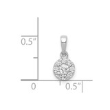 14k White Gold 1/4ct. Diamond Circle Cluster Pendant - PM-53AFDD1C-9816