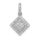 14k White Gold 1/4ct. Diamond Cluster Pendant - PM-B30E9433-4471