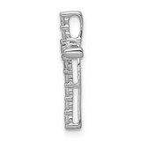 14k White Gold 1/4ct. Diamond Cross Chain Slide - PM-87853F7B-8072