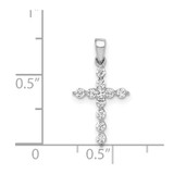 14k White Gold 1/4ct. Diamond Cross Pendant - PM-46533FE6-8494