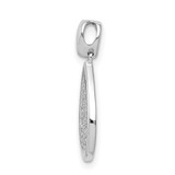14k White Gold 1/4ct. Diamond Fancy Teardrop Pendant