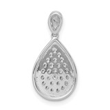 14k White Gold 1/4ct. Diamond Fancy Teardrop Pendant