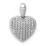 14k White Gold 1/4ct. Diamond Heart Pendant - PM-8F628718-7753