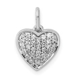 14k White Gold 1/4ct. Diamond Heart Pendant - PM-CBF31365-5442