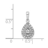 14k White Gold 1/4ct. Diamond Teardrop Pendant - PM-3A64BD68-6038