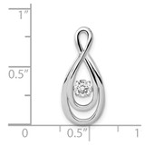 14k White Gold 1/4ct. Moving Diamond Infinity Slide Pendant