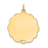 14k .035 Gauge Engravable Scalloped Disc Charm - XM-0E0D100E-1467