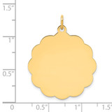 14k .035 Gauge Engravable Scalloped Disc Charm - XM-0E0D100E-1467