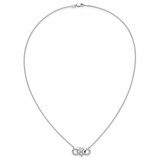 14k White Gold 1/5 carat Lab Grown Diamond VS/SI+ G+ Complete 18 inch Infinity Heart Necklace