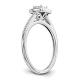 14k White Gold 1/5 carat Lab Grown Diamond VS/SI+ G+ Complete Cluster Engagement Ring