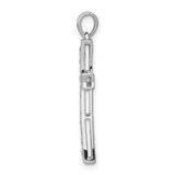 14k White Gold 1/5 carat Lab Grown Diamond VS/SI+ G+ Complete Cross Pendant - PM-0E1D5B14-7185
