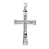 14k White Gold 1/5 carat Lab Grown Diamond VS/SI+ G+ Complete Cross Pendant - PM-0E1D5B14-7185