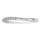 14k White Gold 1/5 carat Lab Grown Diamond VS/SI+ G+ Complete Curved Band