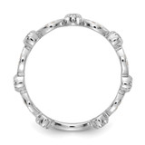 14k White Gold 1/5 carat Lab Grown Diamond VS/SI+ G+ Complete Fashion Band - RM-781F039C-5829