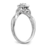 14k White Gold 1/5 carat Lab Grown Diamond VS/SI+ G+ Complete Petite Engagement Ring
