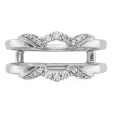 14k White Gold 1/5 carat Lab Grown Diamond VS/SI+ G+ Complete Ring Guard - RM-49AA9FB1-2819