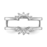14k White Gold 1/5 carat Lab Grown Diamond VS/SI+ G+ Complete Ring Guard - RM-BF205230-7101