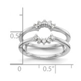 14k White Gold 1/5 carat Lab Grown Diamond VS/SI+ G+ Complete Ring Guard - RM-BF205230-7101