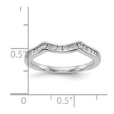 14k White Gold 1/5 carat Lab Grown Diamond VS/SI+ G+ Complete Wedding Band - RM-FA65A5DB-2275