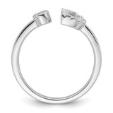 14k White Gold 1/5 carat Lab Grown Diamond VS/SI+ G+ Initial D Adjustable Ring