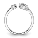 14k White Gold 1/5 carat Lab Grown Diamond VS/SI+ G+ Initial G Adjustable Ring