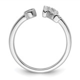 14k White Gold 1/5 carat Lab Grown Diamond VS/SI+ G+ Initial R Adjustable Ring