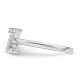 14k White Gold 1/5 carat Lab Grown Diamond VS/SI+ G+ Initial Z Adjustable Ring