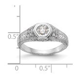 14k White Gold 1/5 carat Lab Grown Diamond VS/SI+ G+ Round Complete Shared Prong Engagement Ring