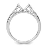 14k White Gold 1/5 carat Lab Grown Diamond VS/SI+ G+ Semi-Mount Pet Set Engagement Ring - RM-19E1C955-6148