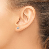 14k White Gold 1/5 ctw Lab Grown Diamond VS/SI+ G+ Round 3 Prong Heavy Wt. Screwback Stud Earrings