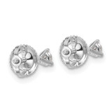 14k White Gold 1/5 ctw Lab Grown Diamond VS/SI+ G+ Round 3 Prong Heavy Wt. Screwback Stud Earrings