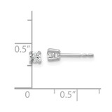 14k White Gold 1/5 ctw Lab Grown Diamond VS+ F+ Round 4 Prong Heavy Wt. Stud Earrings - EM-641C903A-1040
