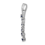 14k White Gold 1/5ct. Diamond and .36 Sapphire Chain Slide