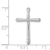14k White Gold 1/5ct. Diamond Cross Chain Slide - PM-FF2FDEA6-4868