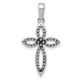 14k White Gold 1/5ct. Diamond Cross Pendant - PM-21039516-4833