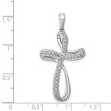 14k White Gold 1/5ct. Diamond Cross Pendant - PM-F0E82F01-5649