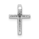 14k White Gold 1/5ct. Diamond Latin Cross Chain Slide - PM-10A532D7-9632