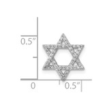14k White Gold 1/5ct. Diamond Star of David Chain Slide