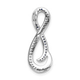 14k White Gold 1/5ct. Diamond/Blue Diamond Infinity Chain Slide