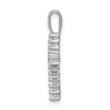 14k White Gold 1/6 carat Lab Grown Diamond VS/SI+ G+ Complete Cross Pendant - PM-37068ED8-2223