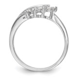 14k White Gold 1/6 carat Lab Grown Diamond VS/SI+ G+ Complete Ring Wrap