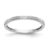14k White Gold 1/6 carat Lab Grown Diamond VS/SI+ G+ Complete Set of Two Wedding Bands