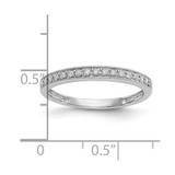 14k White Gold 1/6 carat Lab Grown Diamond VS/SI+ G+ Complete Size 7 Wedding Band
