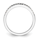 14k White Gold 1/6 carat Lab Grown Diamond VS/SI+ G+ Complete Size 8 Wedding Band