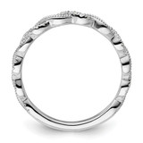 14k White Gold 1/6 carat Lab Grown Diamond VS/SI+ G+ Complete Wedding Band - RM-E6BE030E-5532